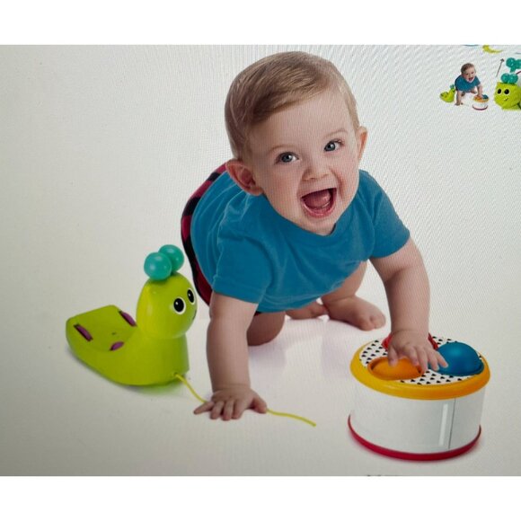 B Kids Speedy’s Magical Shell Baby Músical Drum Toy Multifunction Educational - Picture 2 of 7